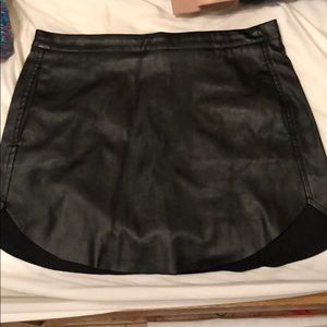 Leather miniskirt